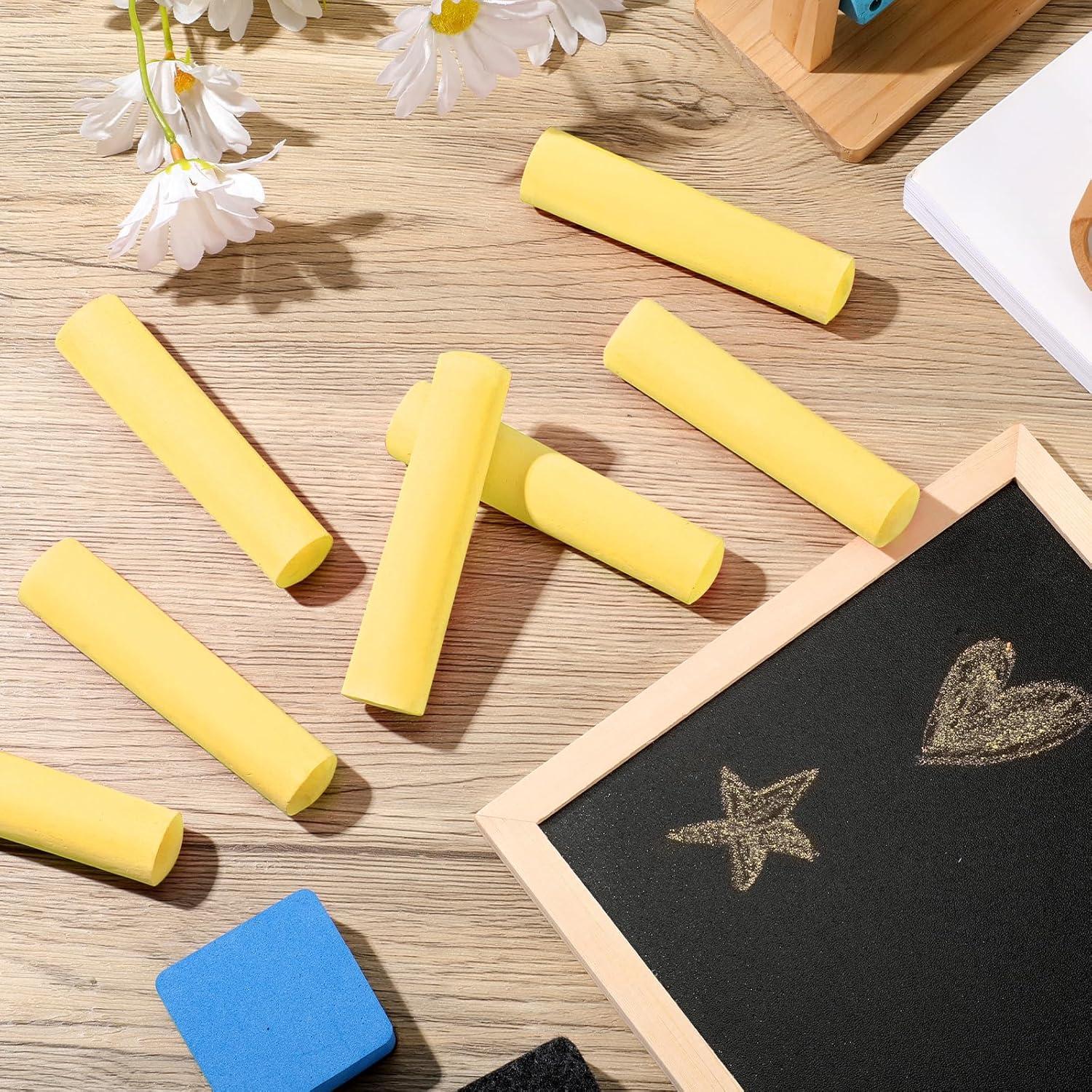 Tiza de Acera Jumbo Fulmoon 40 Pcs Amarillo Lavable