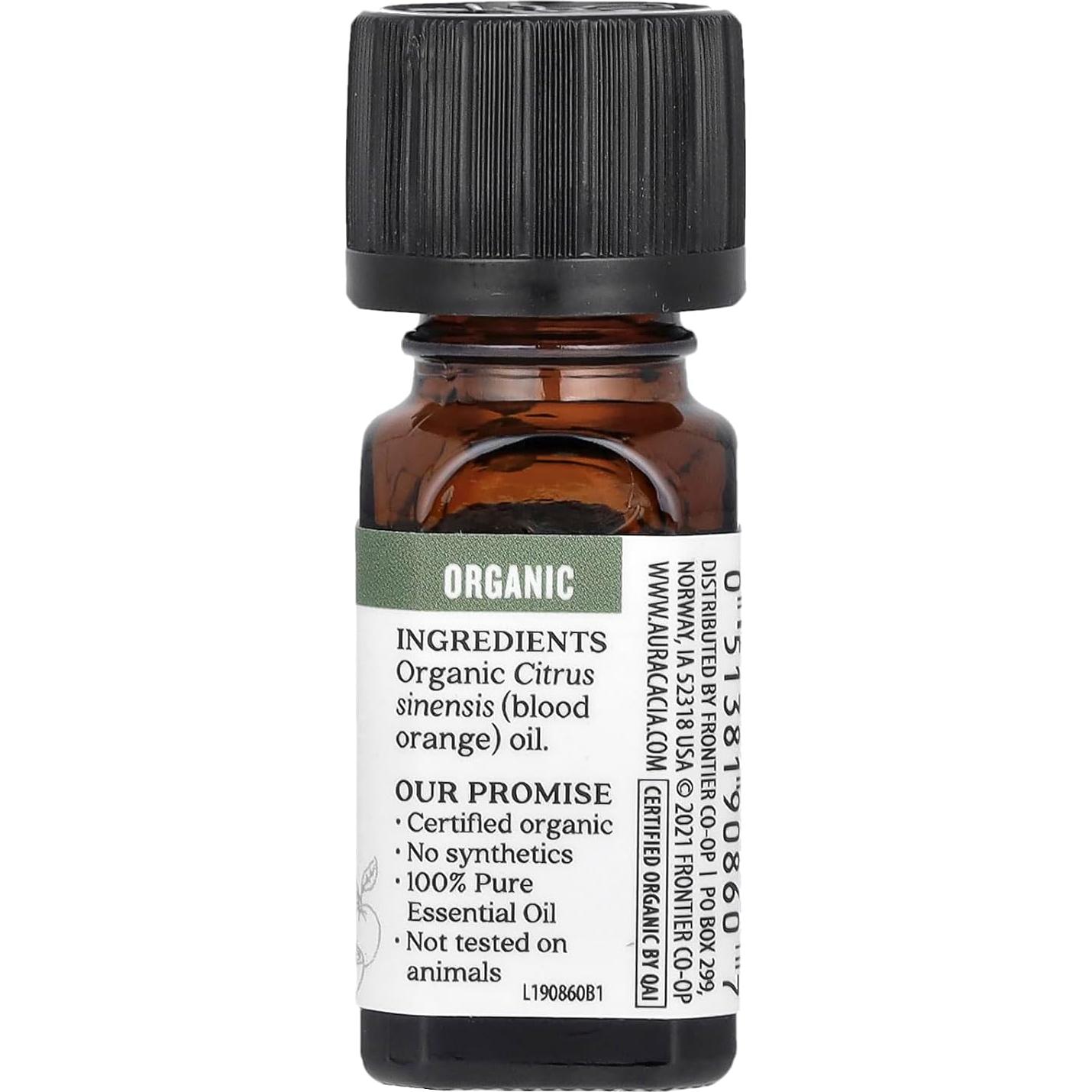 Aceite Esencial Puro de Naranja Sangre Orgánico Aura Cacia 7.4 ml