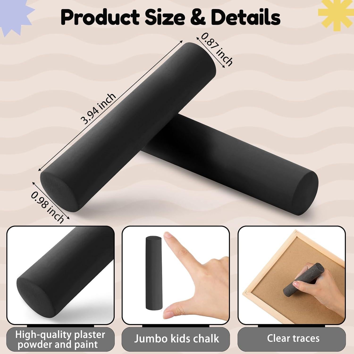 Tiza de Acera Jumbo Fulmoon 40 Pcs No Tóxica Lavable