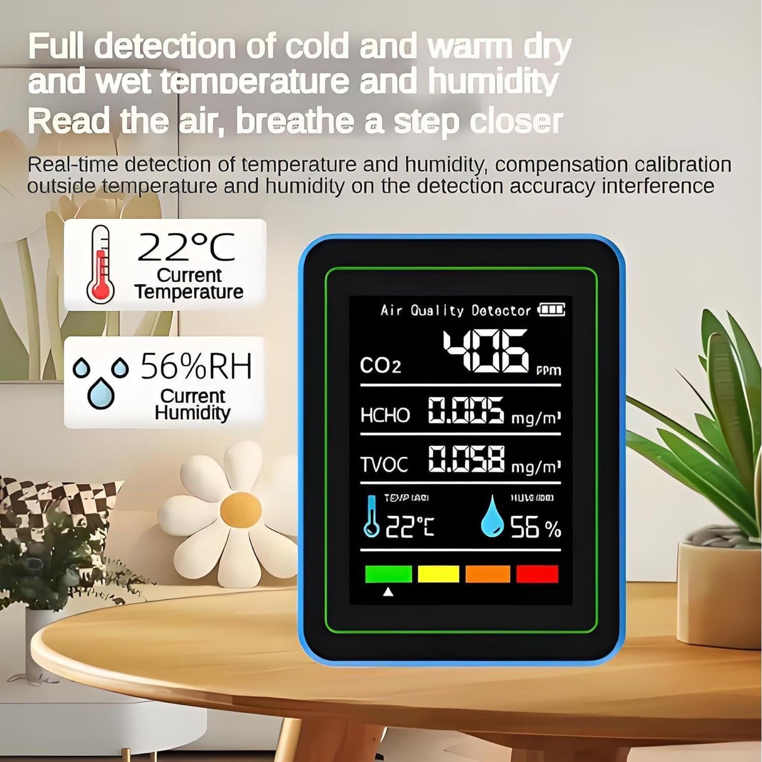 Monitor de Calidad del Aire 5 en 1 RISOON ZN-MT25 Portátil