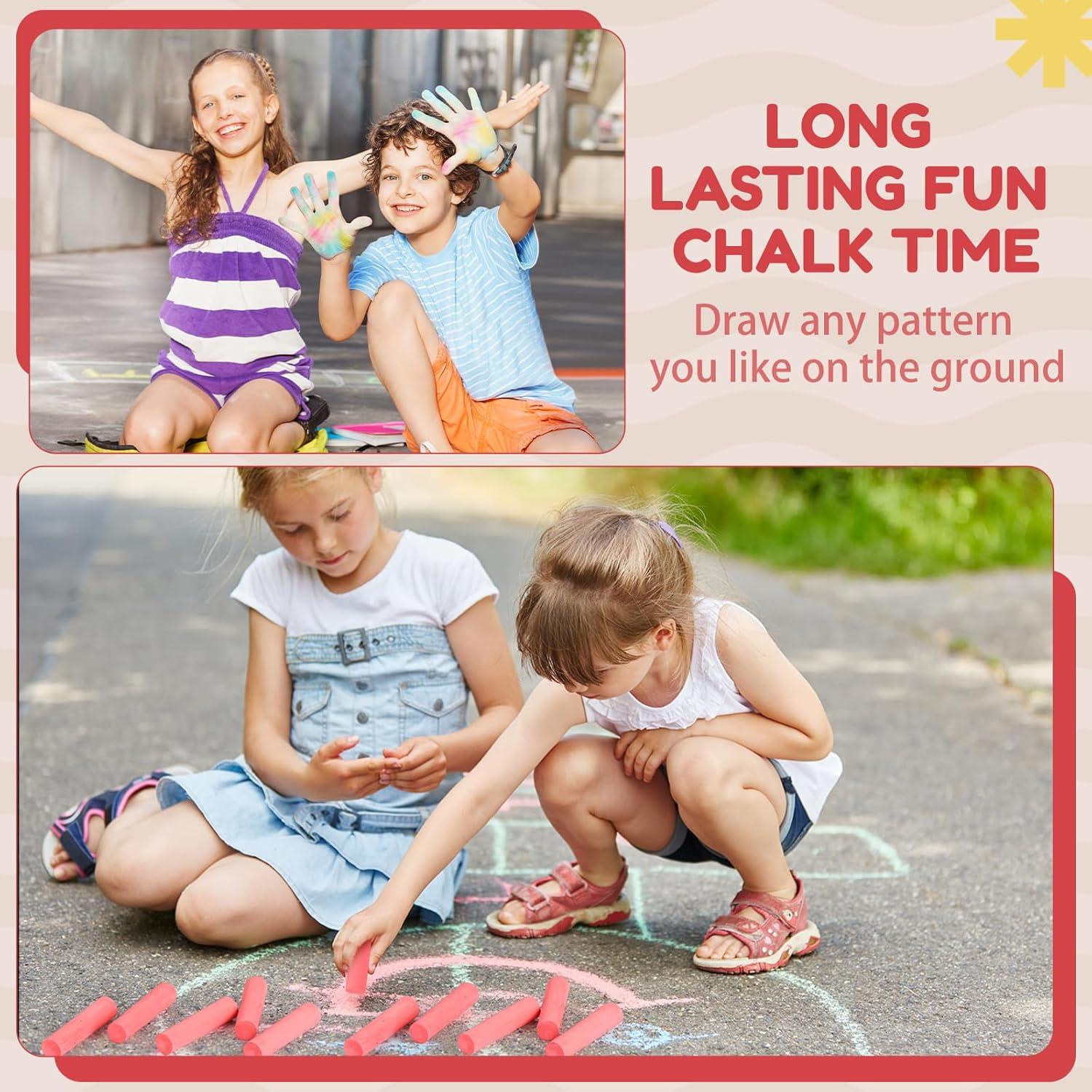 Tiza de Acera Jumbo Fulmoon 40 Pcs No Tóxica Lavable