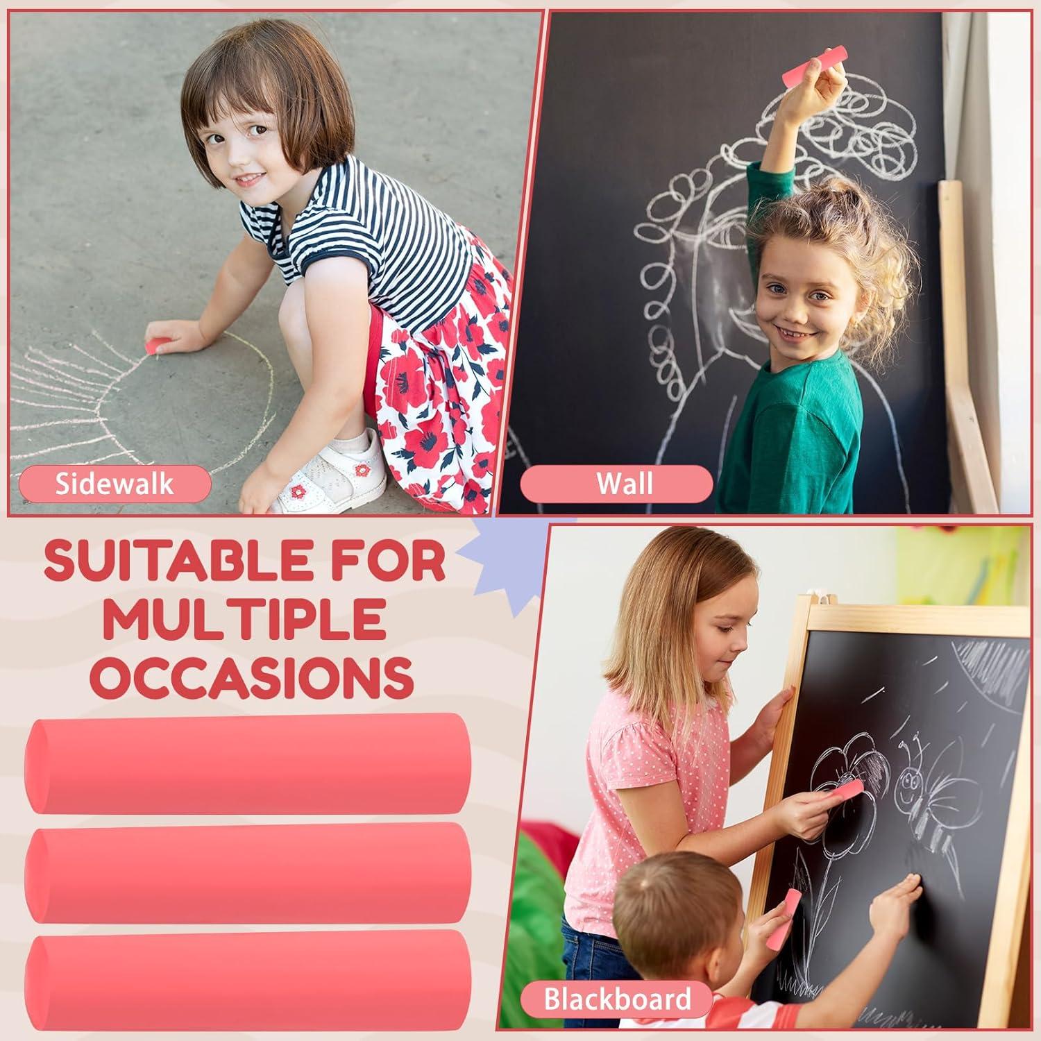 Tiza de Acera Jumbo Fulmoon 40 Pcs No Tóxica Lavable