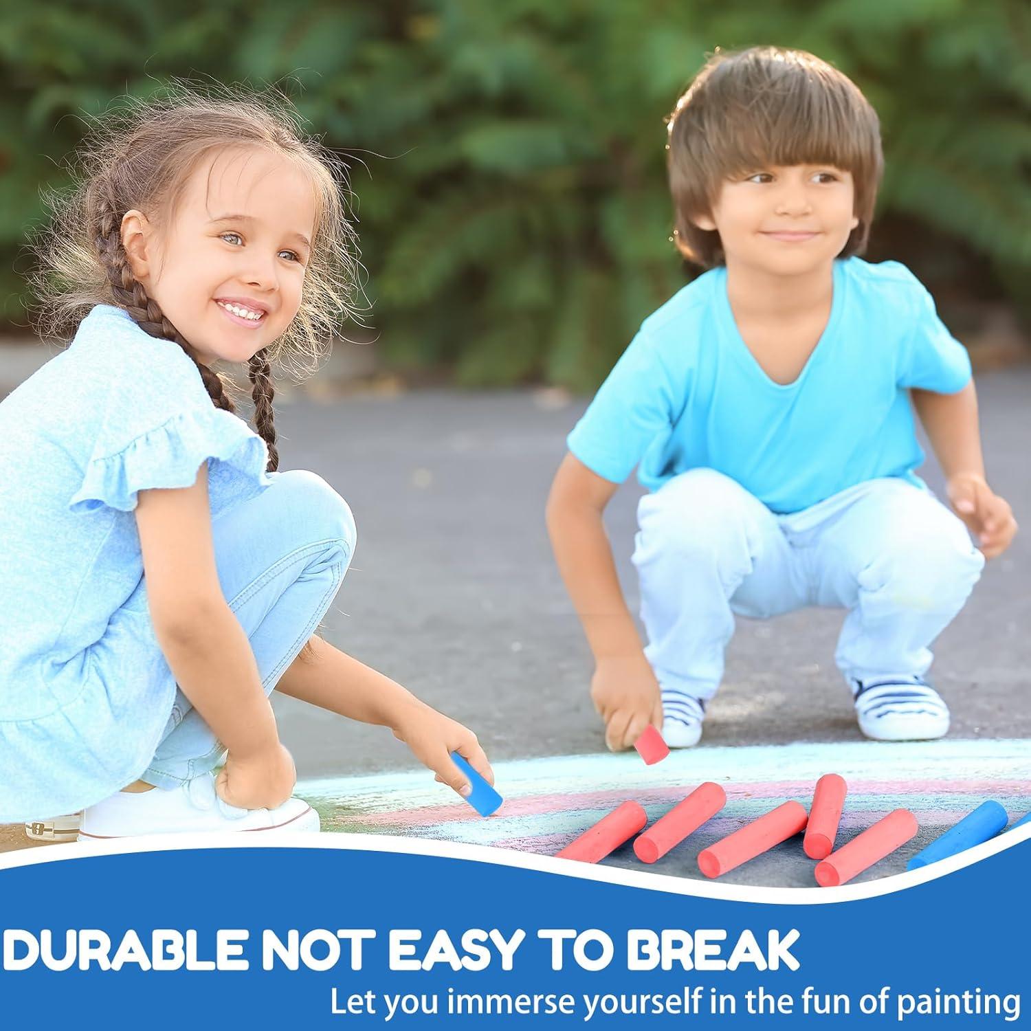 Tiza de Acera Jumbo Fulmoon 40 Pcs Lavable No Tóxica