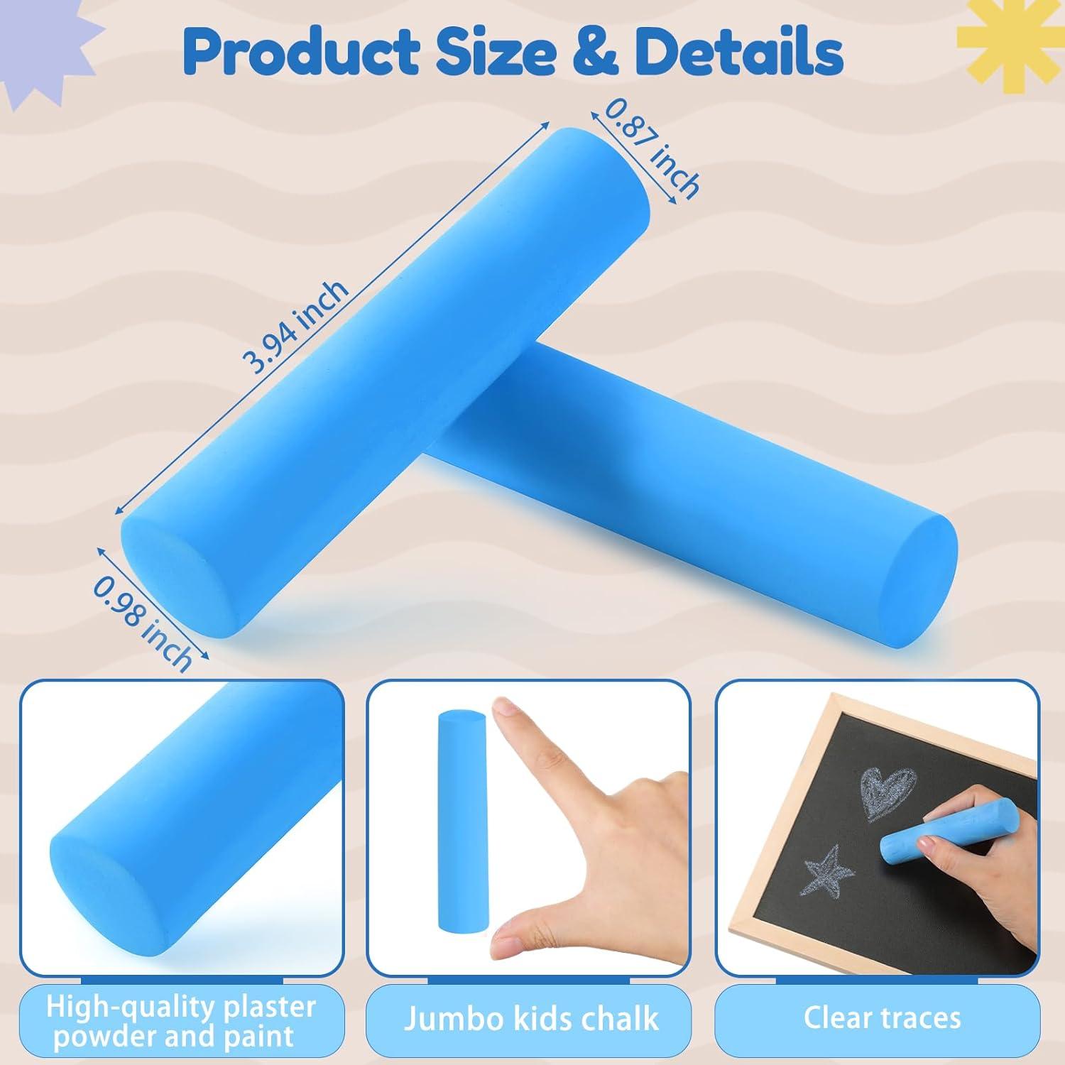 Tiza de Acera Jumbo Fulmoon 40 Pcs No Tóxica Lavable