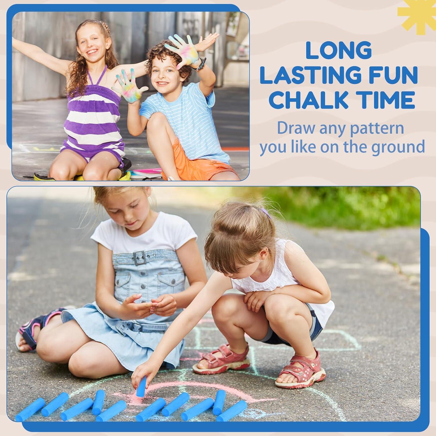 Tiza de Acera Jumbo Fulmoon 40 Pcs No Tóxica Lavable