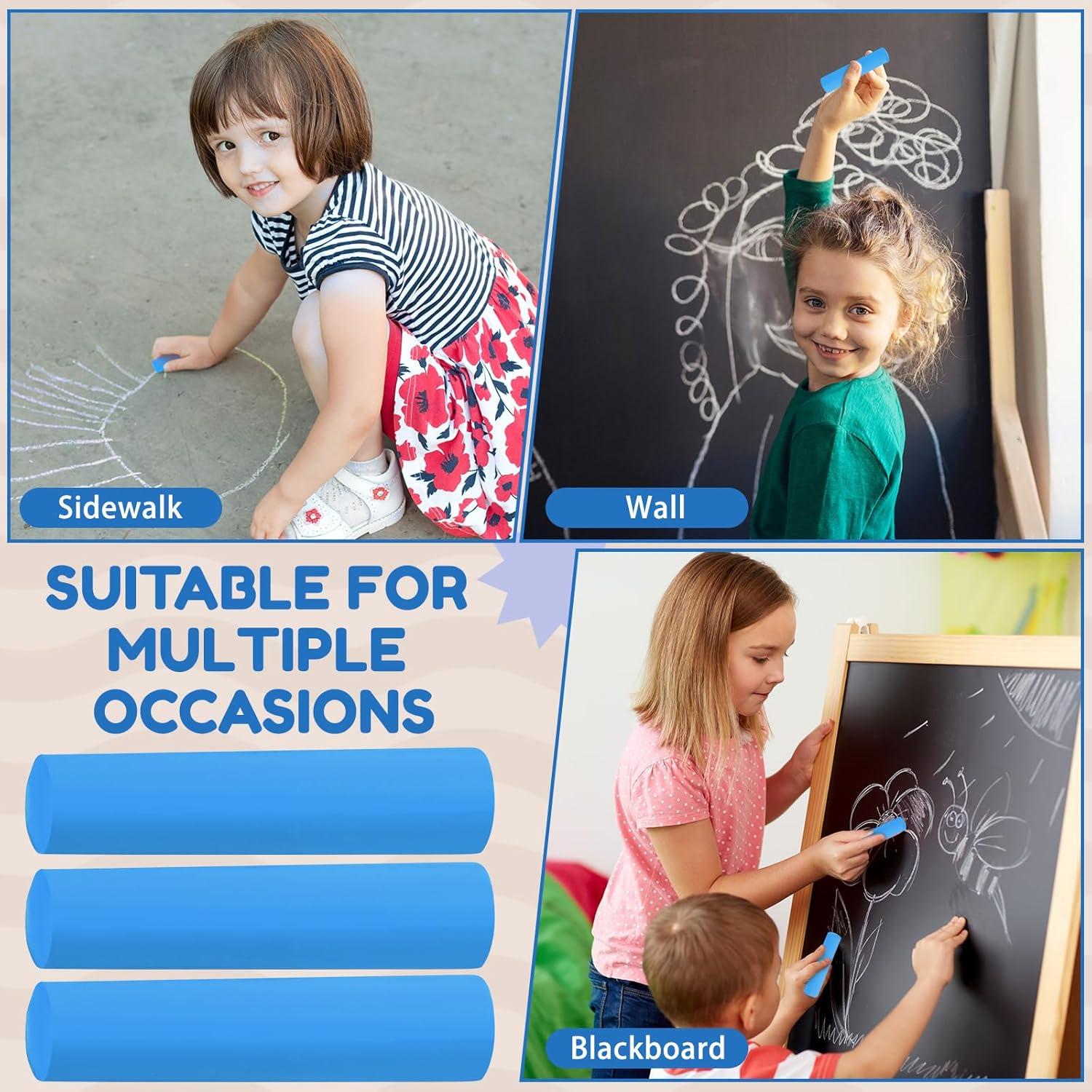 Tiza de Acera Jumbo Fulmoon 40 Pcs No Tóxica Lavable