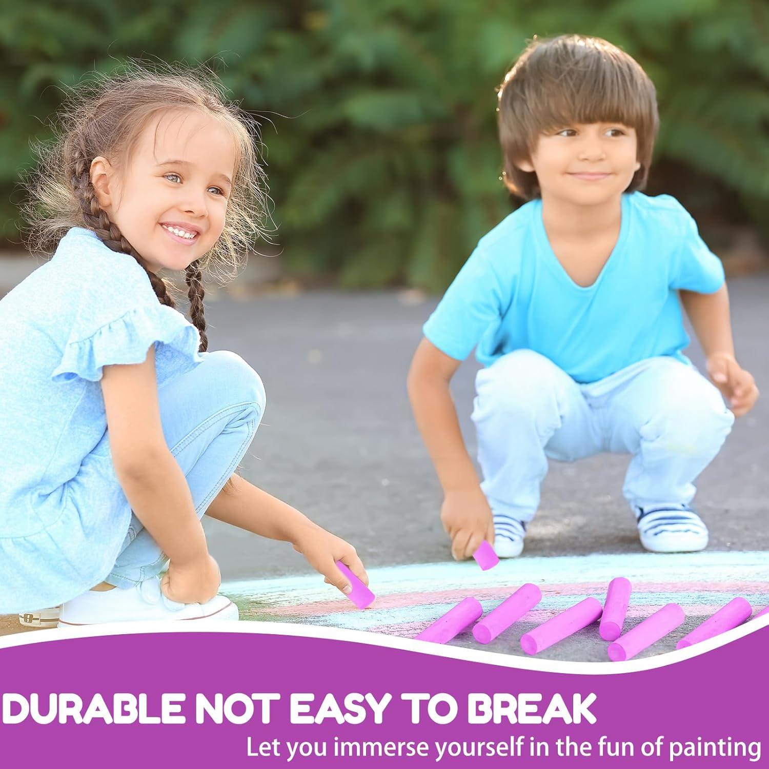 Tiza de Acera Jumbo Fulmoon 40 Pcs Lavable No Tóxica