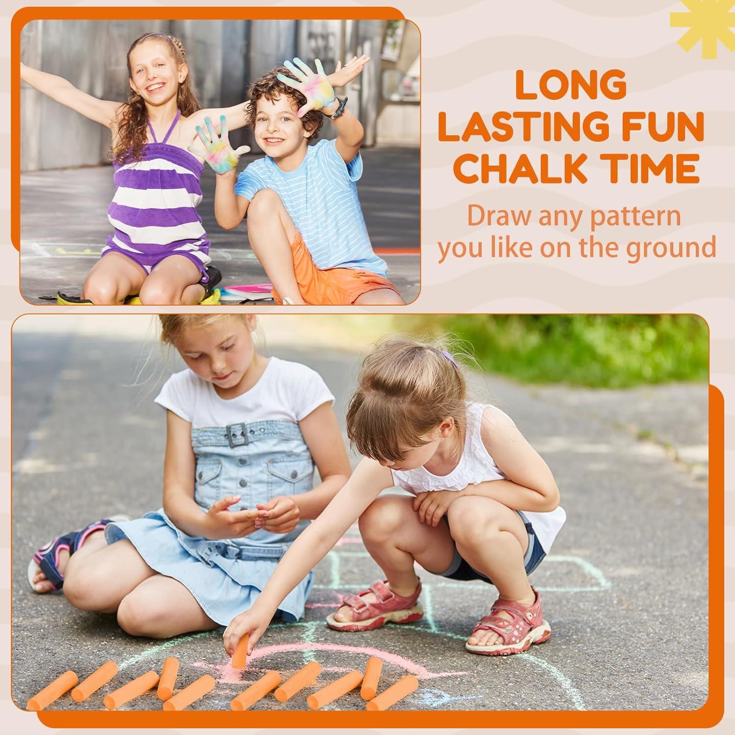 Tiza de Acera Jumbo Fulmoon 40 Pcs No Tóxica Lavable