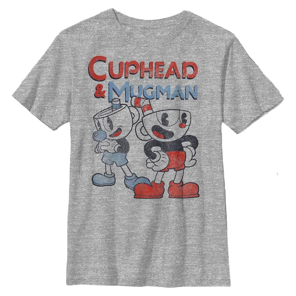 Camiseta de Crew para Niños Cuphead Athletic Heather XS