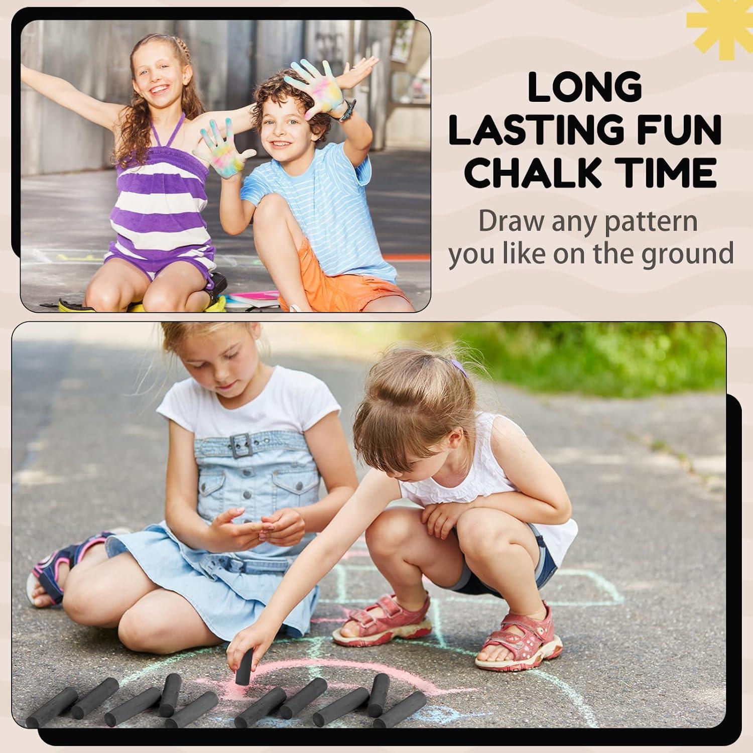 Tiza de Acera Jumbo Fulmoon 40 Pcs Lavable Negra