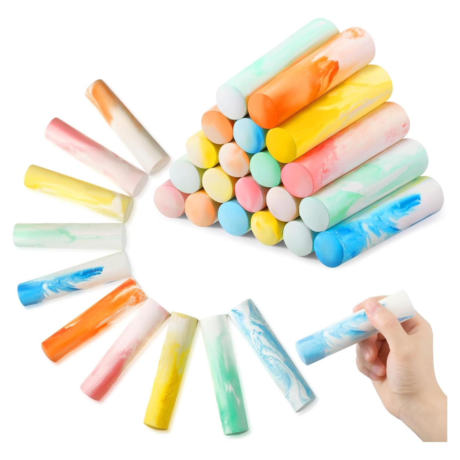 Tiza de Acera Jumbo Fulmoon 40 Pcs No Tóxica Lavable