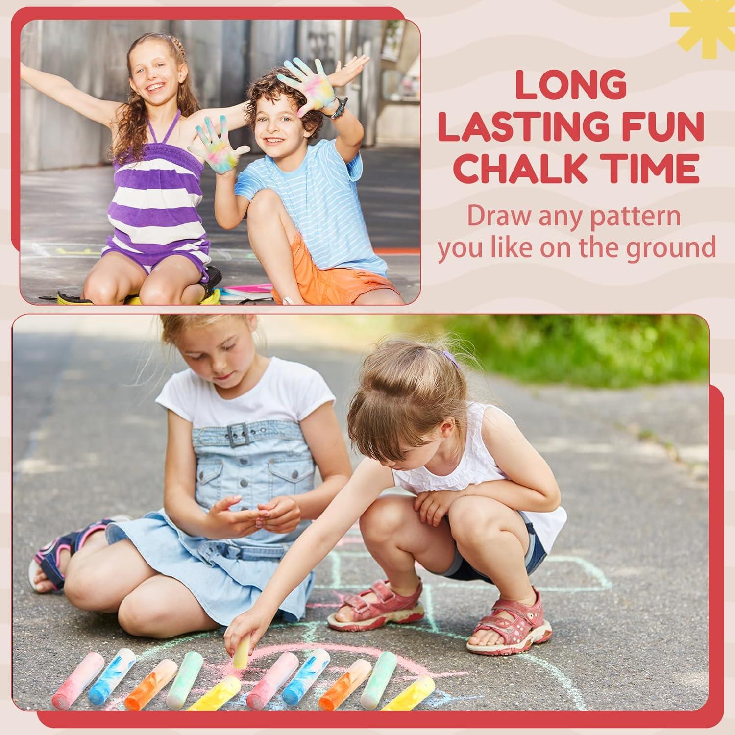 Tiza de Acera Jumbo Fulmoon 40 Pcs No Tóxica Lavable