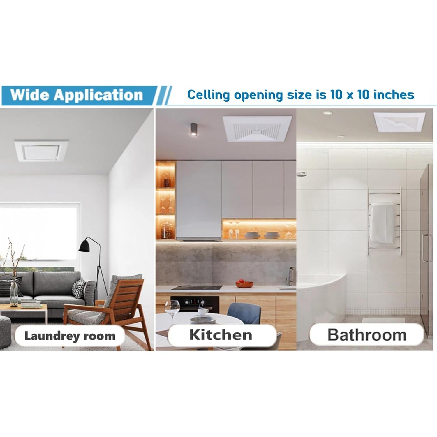 Ventilador de Techo Extractor Nalle HQS-300 120 CFM Blanco