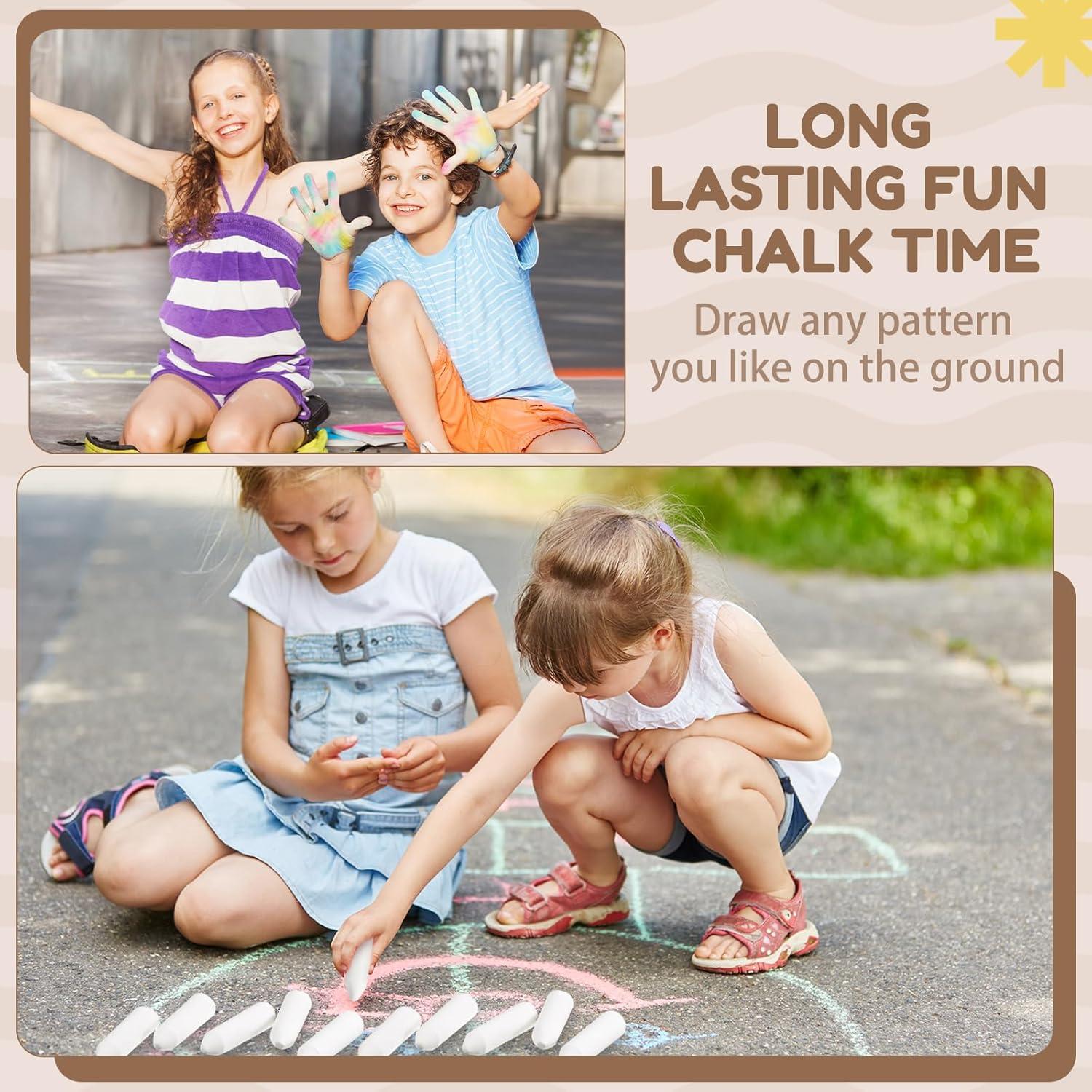 Tiza de Acera Fulmoon 40 Pcs Grande No Tóxica para Niños