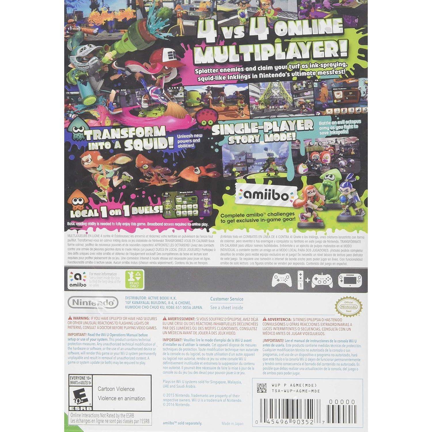 Juego Nintendo Wii U Splatoon - Modelo WUPPAGME