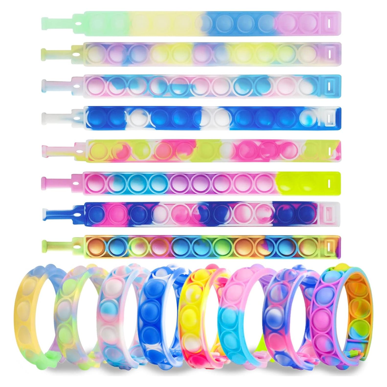 16 Pulseras Fidget Pop IERKEIE para Niños y Adultos