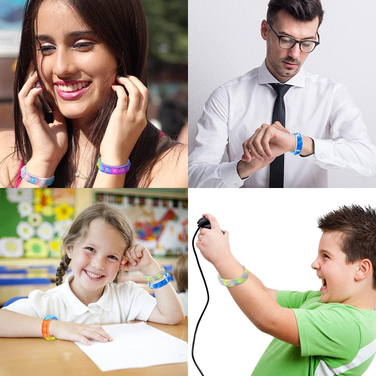 16 Pulseras Fidget Pop IERKEIE para Niños y Adultos