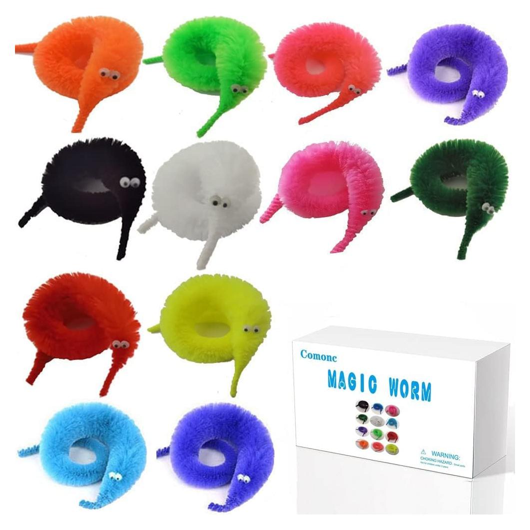 60 Juguetes de Gusano Mágico Torcido Comonc - 12 Colores
