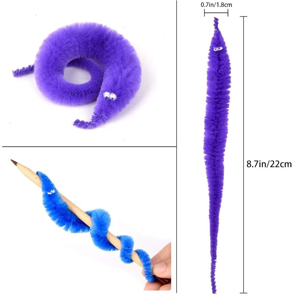 60 Juguetes de Gusano Mágico Torcido Comonc - 12 Colores