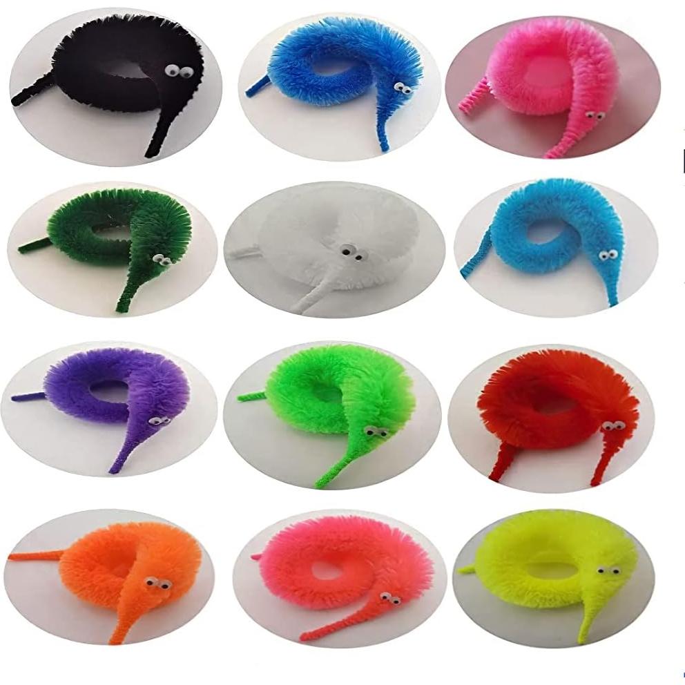 60 Juguetes de Gusano Mágico Torcido Comonc - 12 Colores