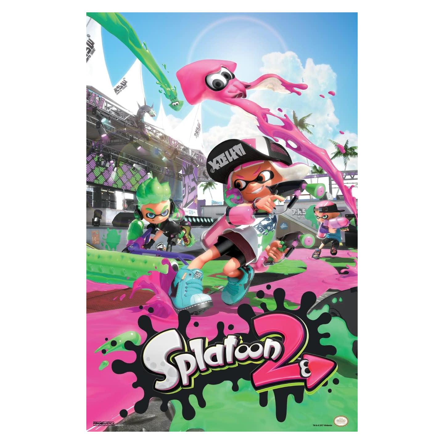 Póster Splatoon 2 Pyramid America 28x43 cm - Licenciado Nintendo
