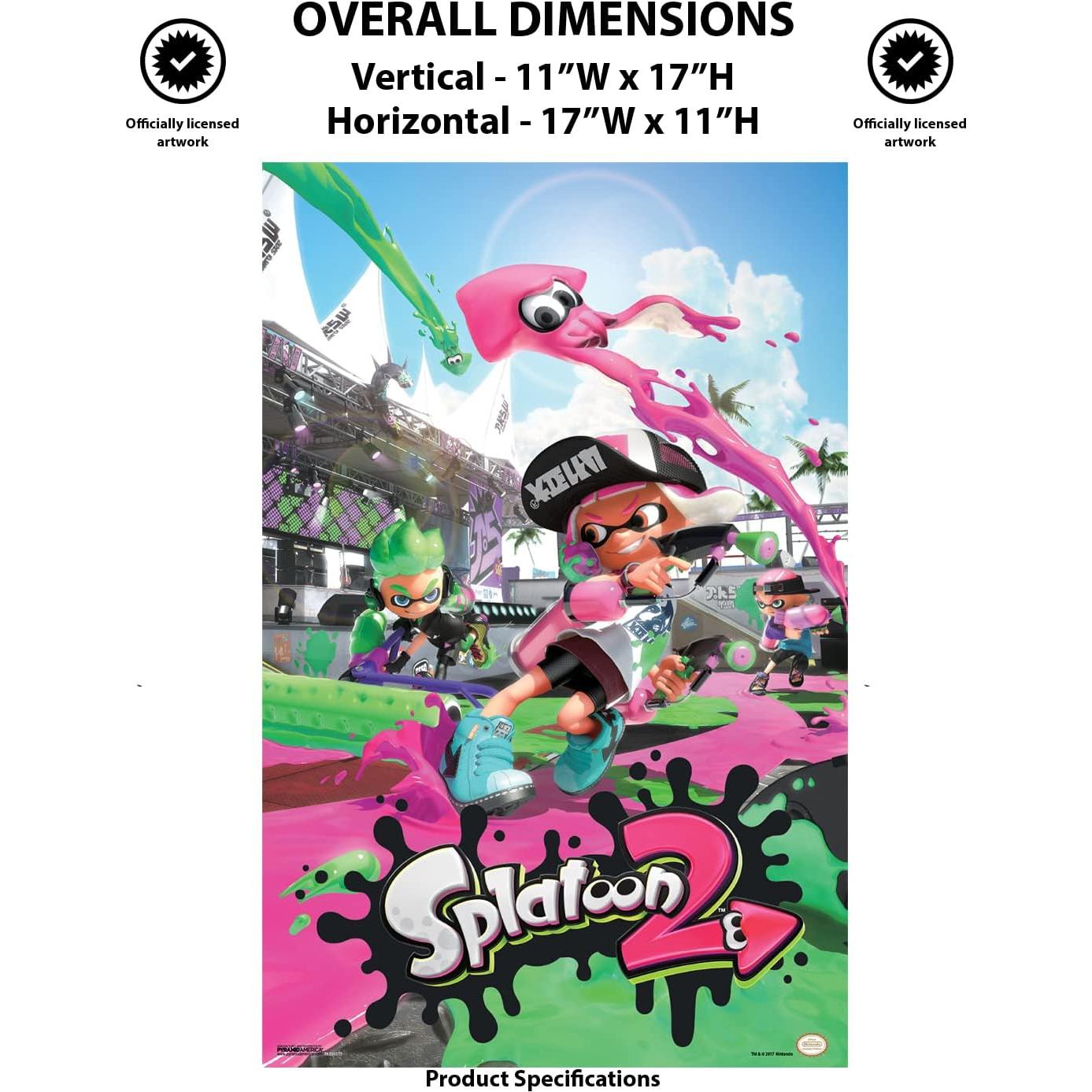 Póster Splatoon 2 Pyramid America 28x43 cm - Licenciado Nintendo