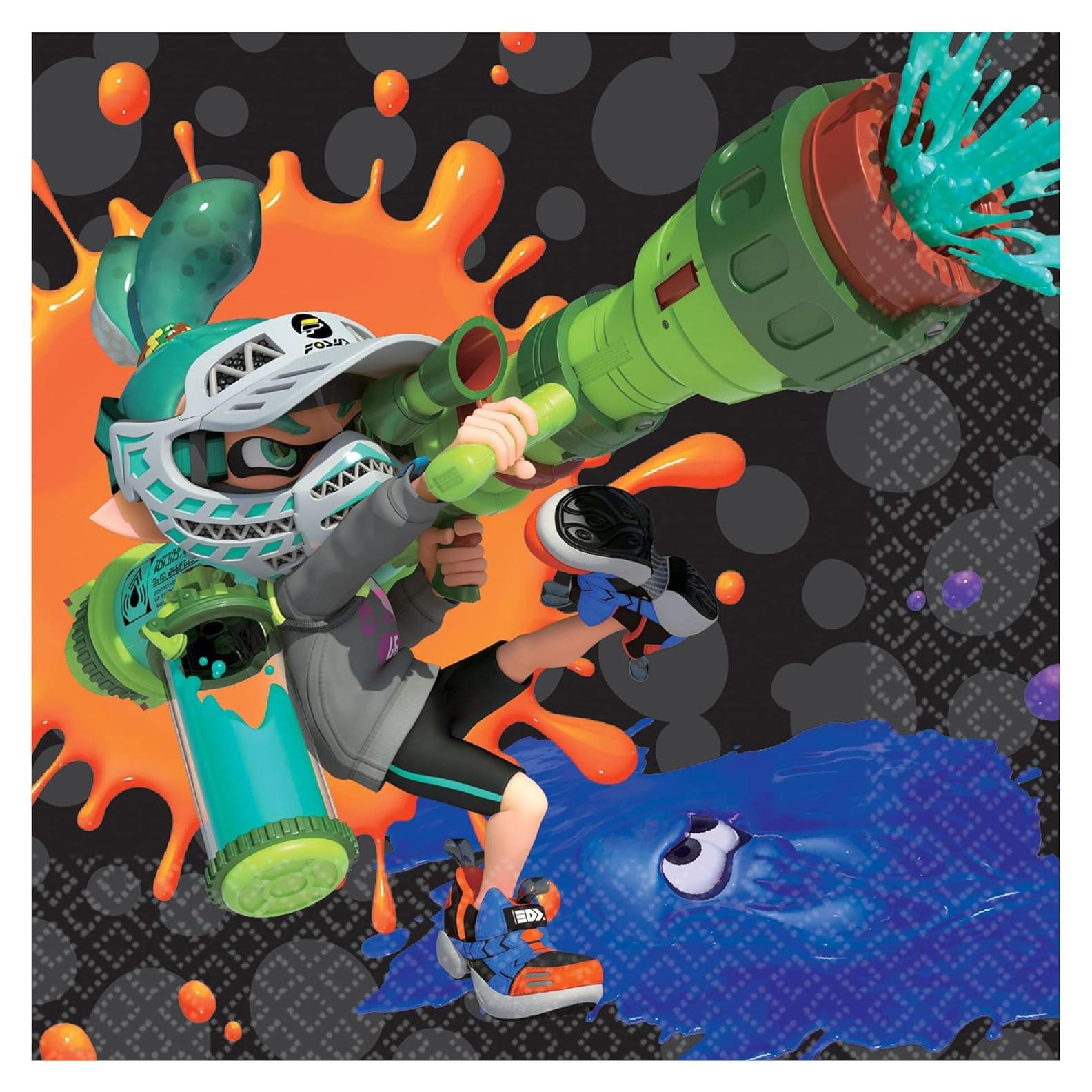 Servilletas de Bebida Amscan Splatoon 16 Piezas 12.7cm
