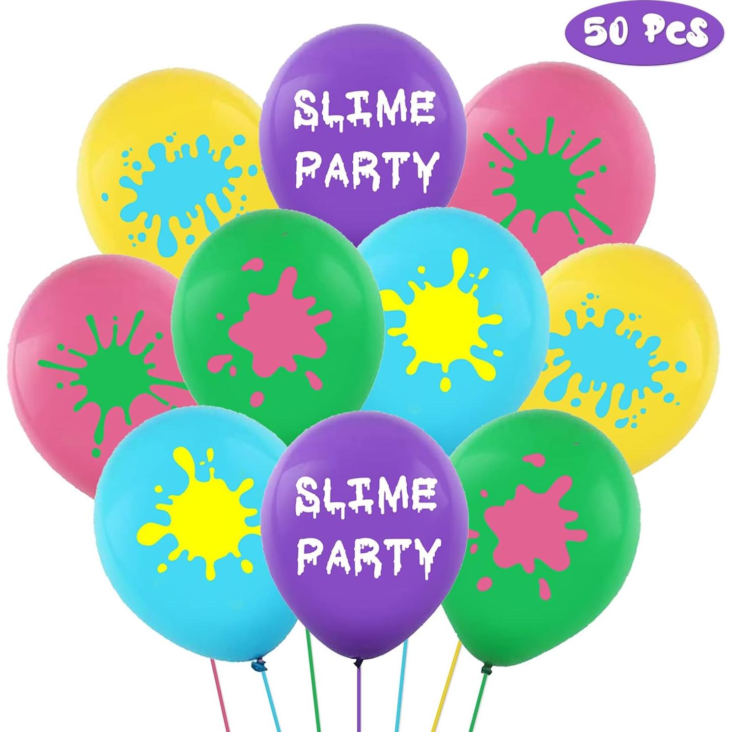 50 Globos de Láttex Slime Oringaga 30.48 cm Fiesta Temática