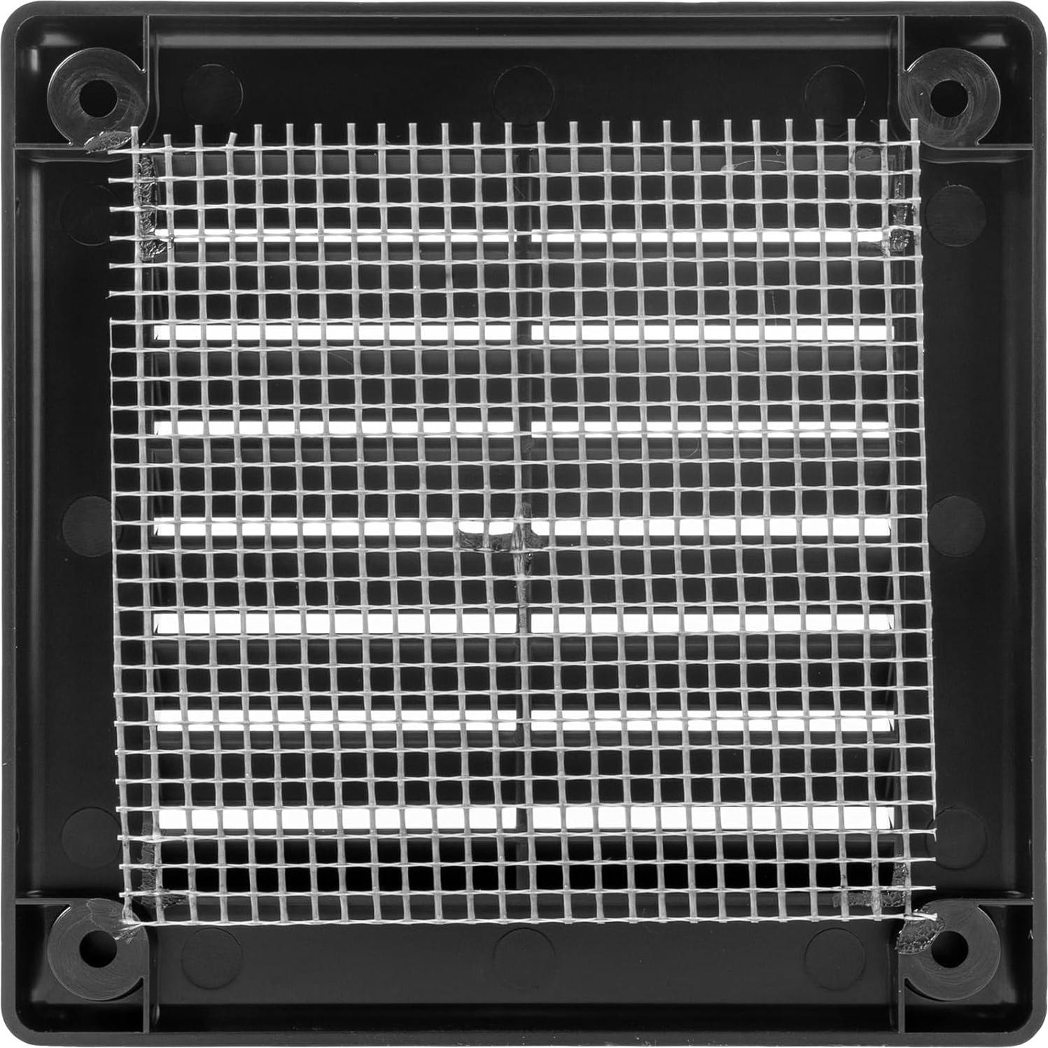 Rejilla de Ventilación Cuadrada ECOPRO VENT 100mm x 100mm Negra