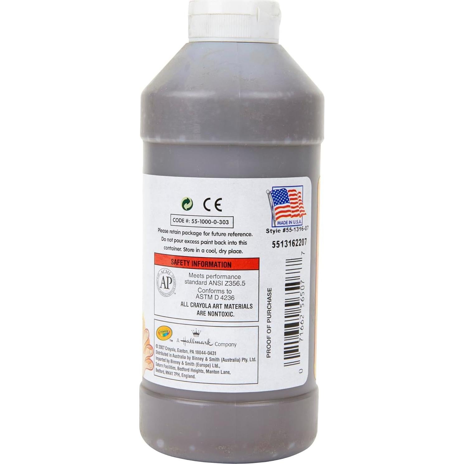 Pintura de Dedos Lavable Crayola Marrón 473 ml - No Tóxica