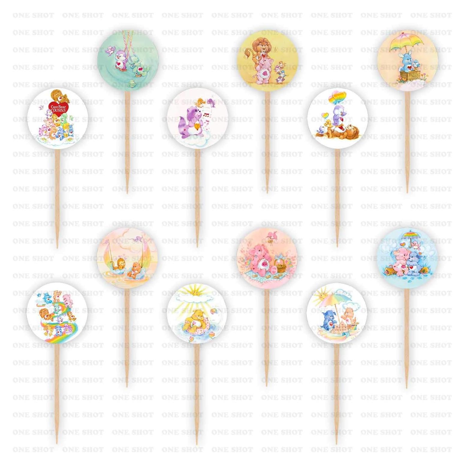 Adornos para Cupcakes Care Bears One Shot - 12 Piezas Multicolor