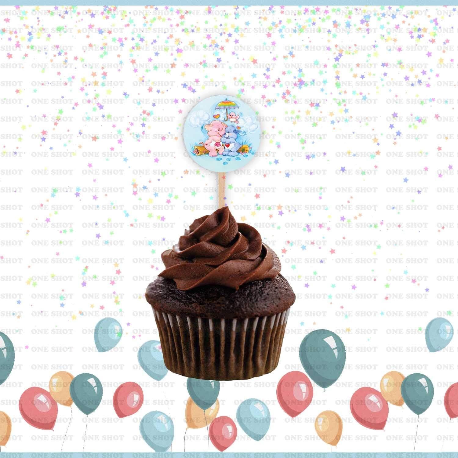 Adornos para Cupcakes Care Bears One Shot - 12 Piezas Multicolor