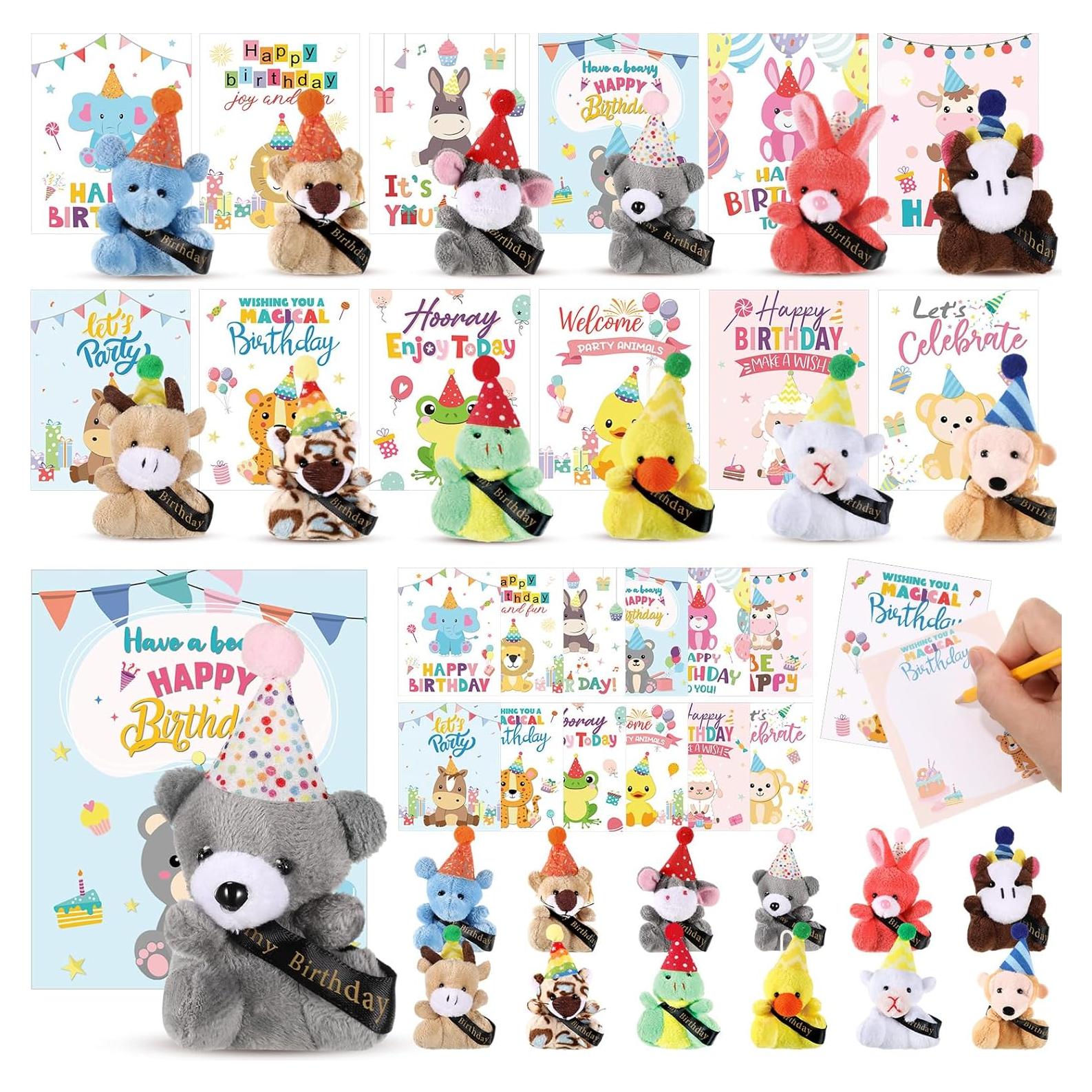 Conjunto de 48 Mini Peluches de Cumpleaños Seenelling