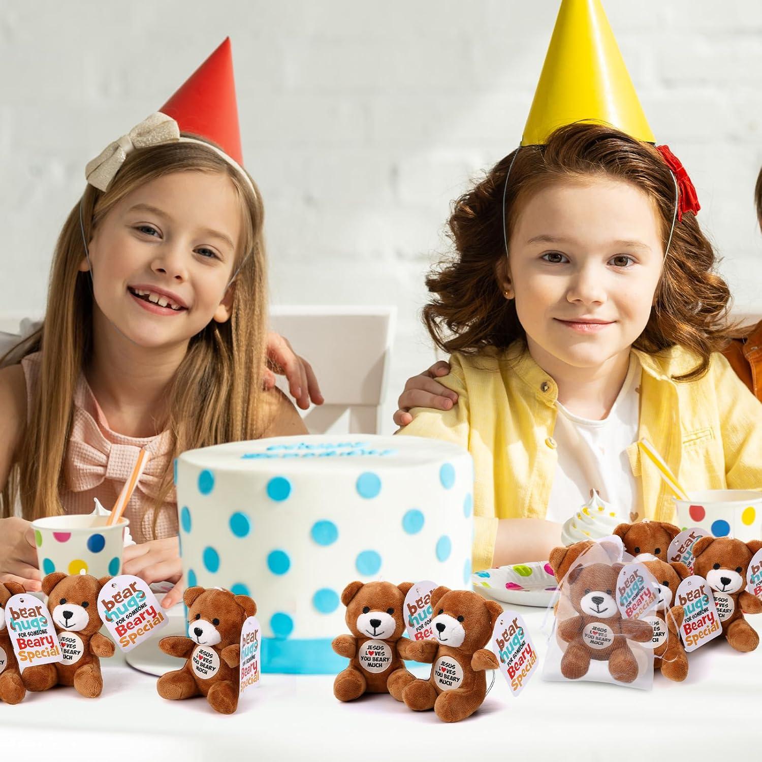 12 Ositos de Peluche Jesús Te Ama Mucho 10.7 cm Regalos