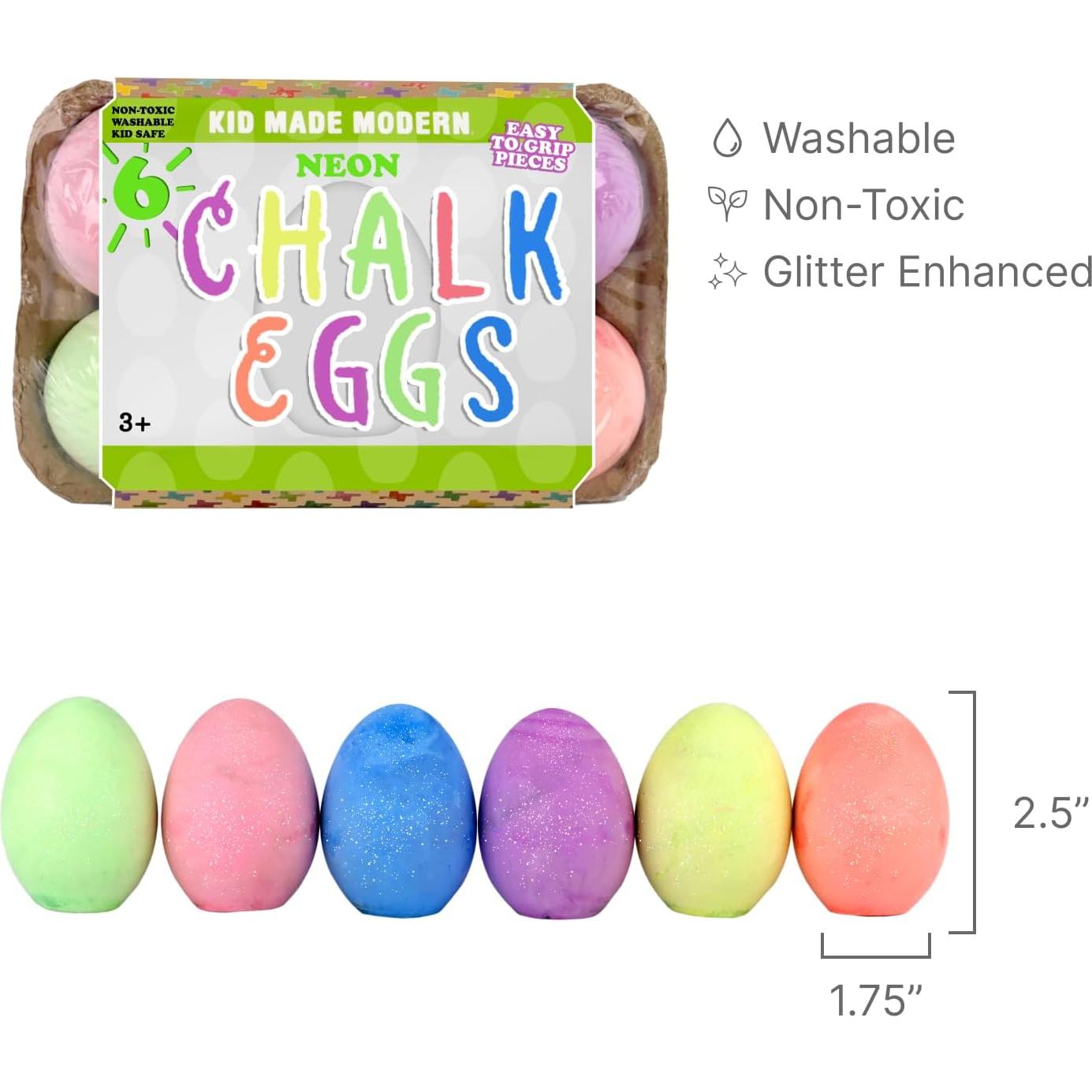 Tiza de Huevo Kid Made Modern - Set de 6 Tizas Vibrantes