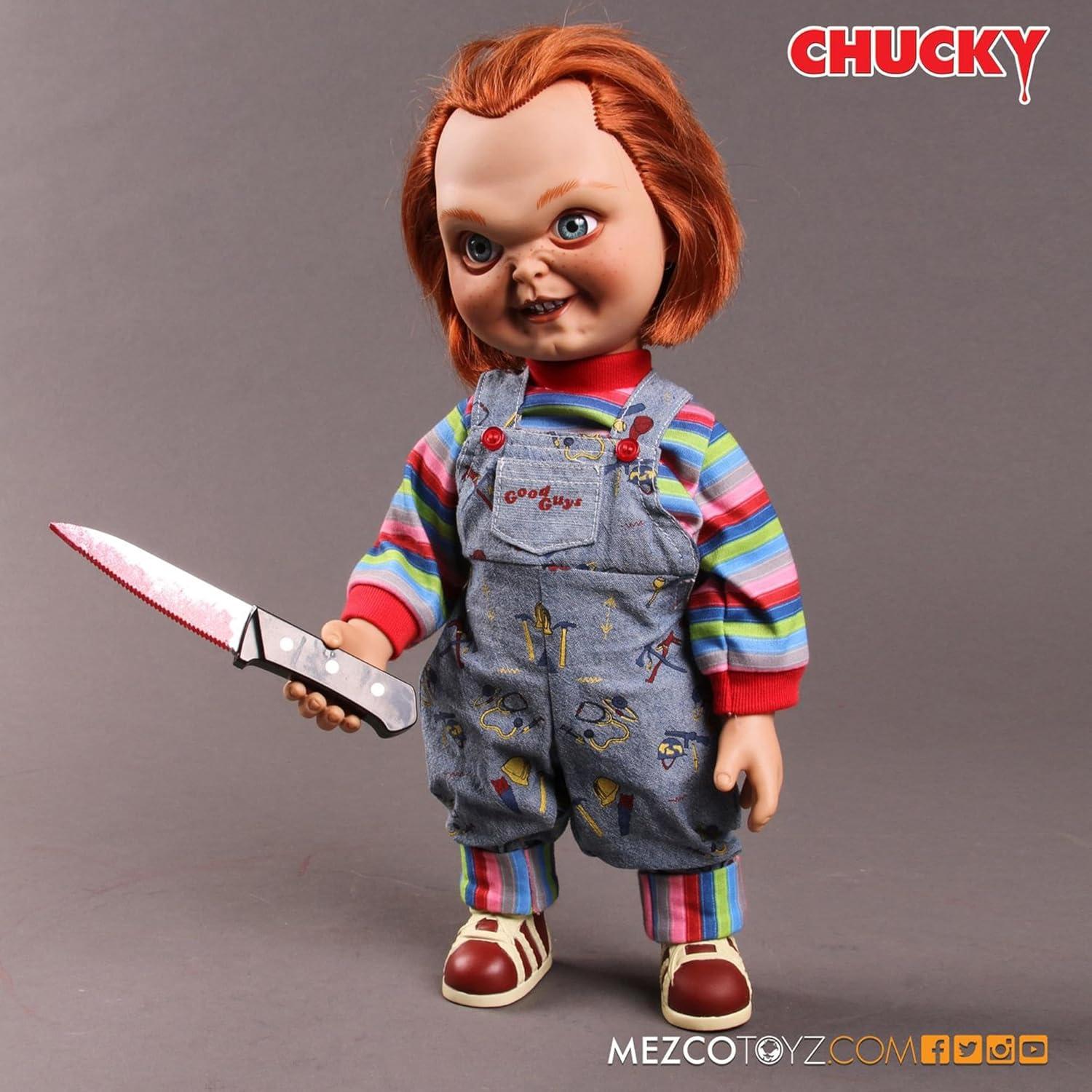 Figura de Acción Chucky Good Guy Mezco 38 cm con Sonido