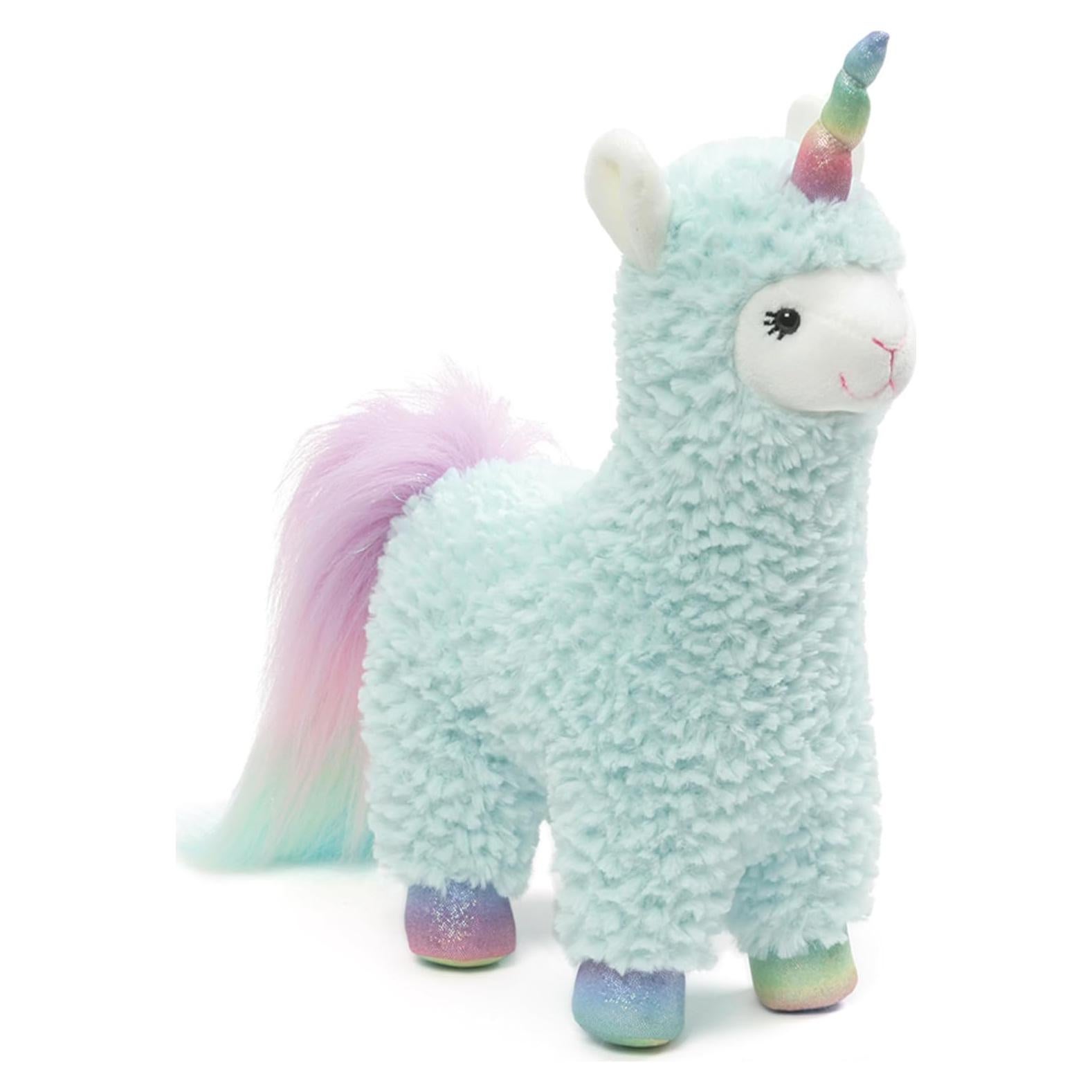 Peluches GUND Llamacorn 28 cm azul arcoíris para +1 año