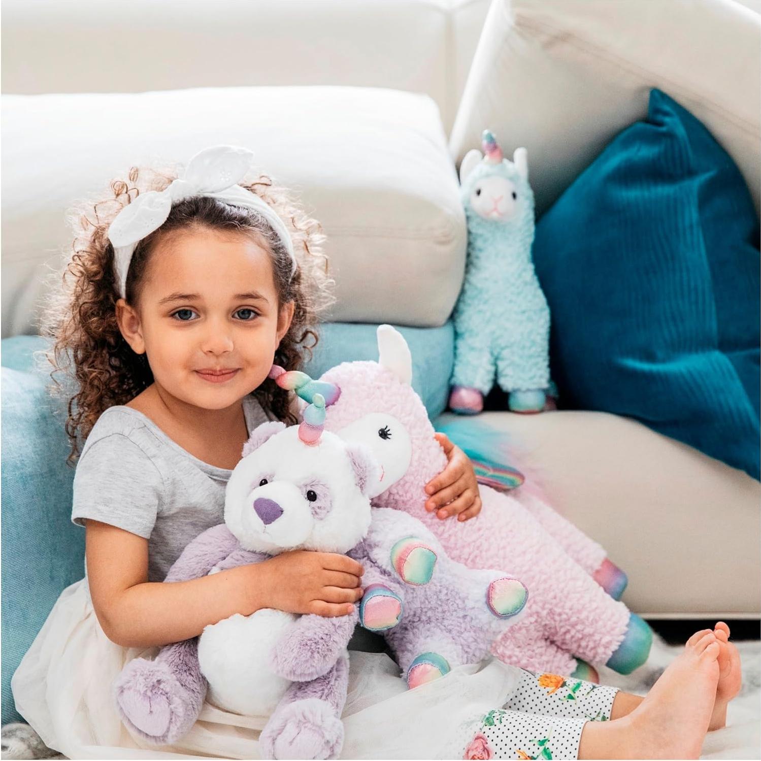 Peluches GUND Llamacorn 28 cm azul arcoíris para +1 año