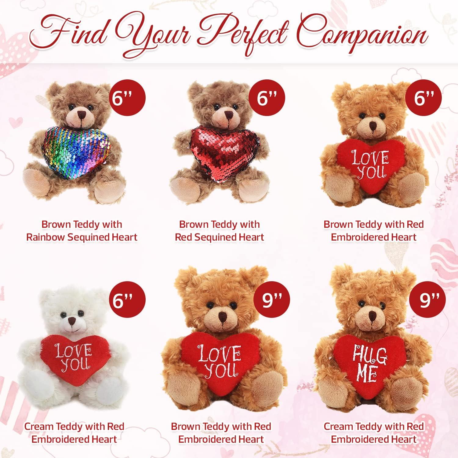 Oso de Peluche Mocha Heart Bear - Te Quiero - 15.24 cm