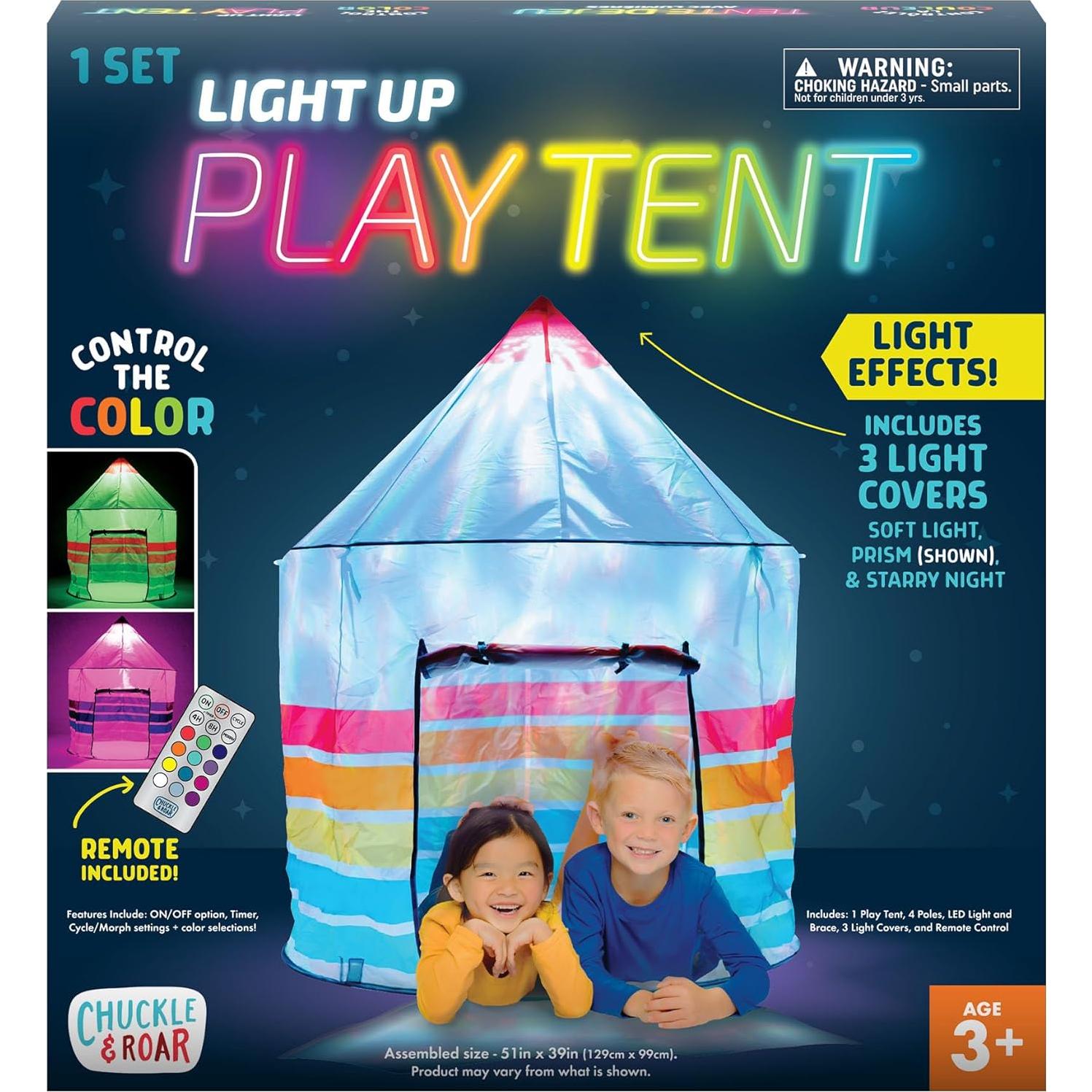 Carpa de Juego LED Chuckle & Roar 213x122 cm para Niños 3+