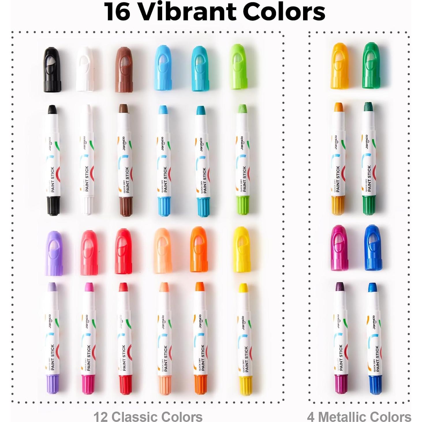 Barras de Pintura Tempera Jar Melo 16 Colores Lavables