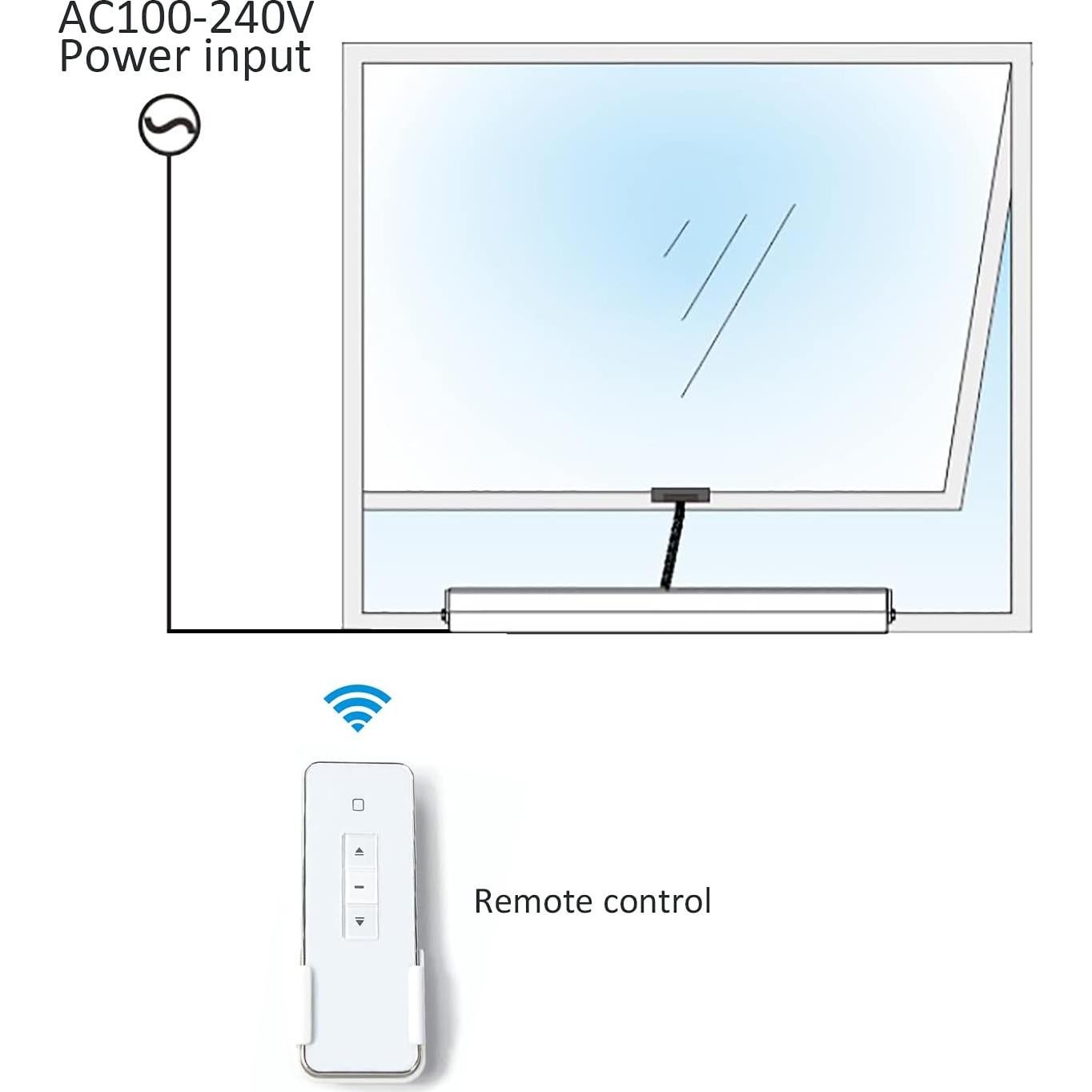 Motor Actuador Eléctrico para Ventanas de Techo Olideauto SD300