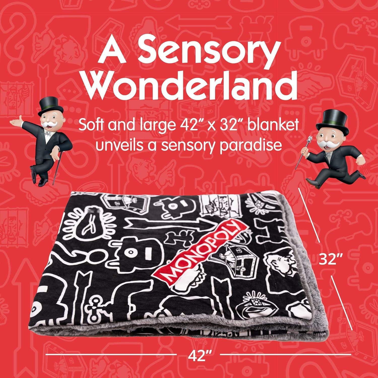 Manta y Peluche Monopoly Blankie Bestie 2 en 1 para Bebés