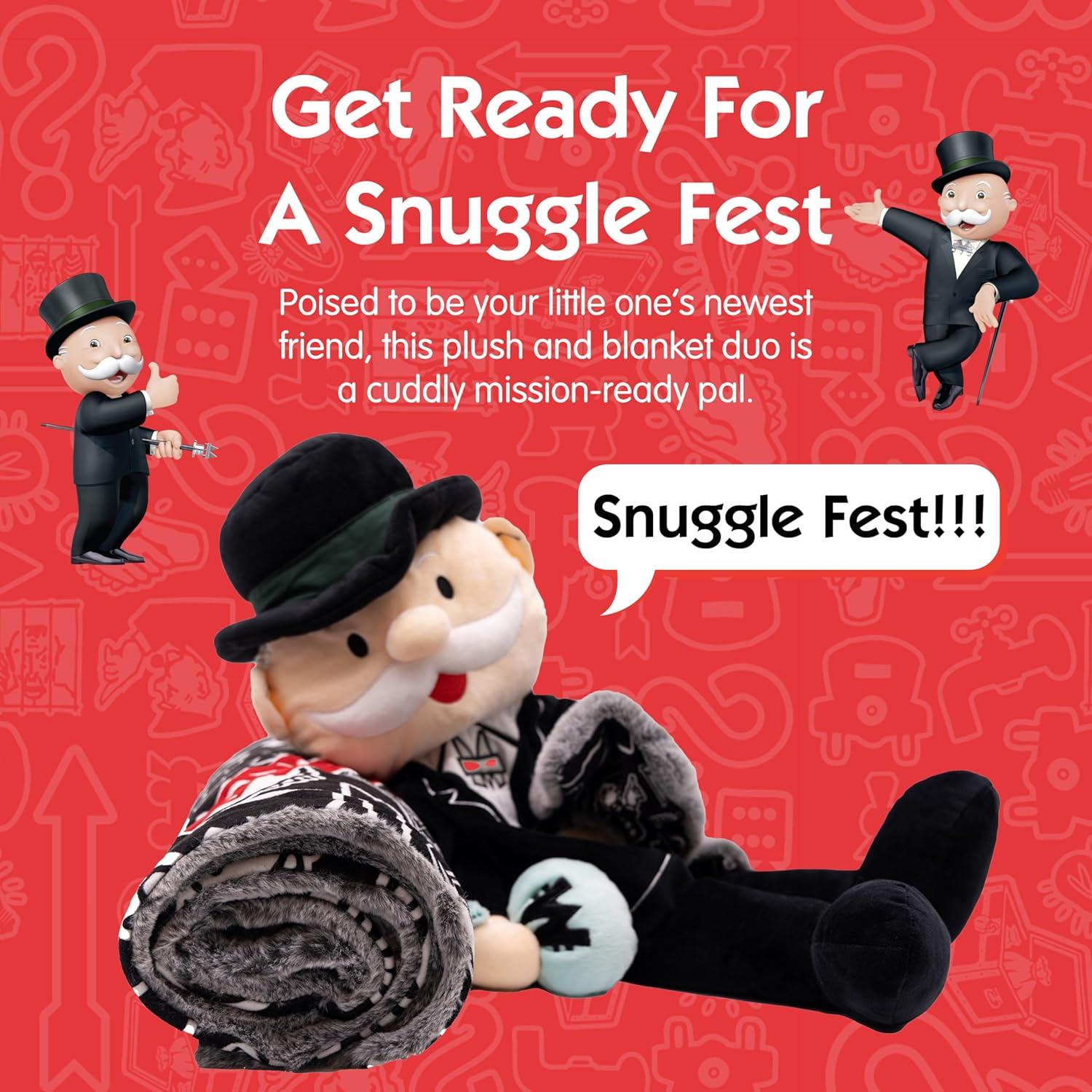 Manta y Peluche Monopoly Blankie Bestie 2 en 1 para Bebés