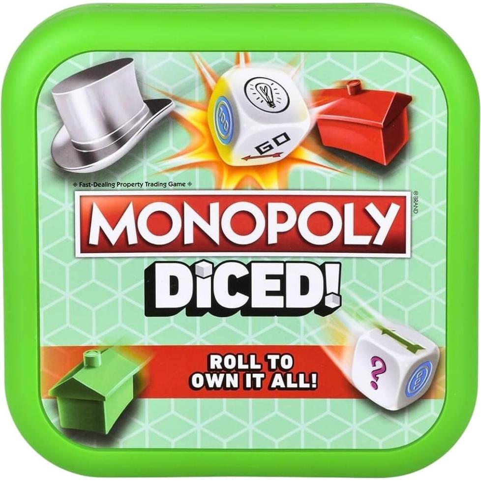 Juego de Mesa Monopoly Diced Hasbro - Portátil y Rápido
