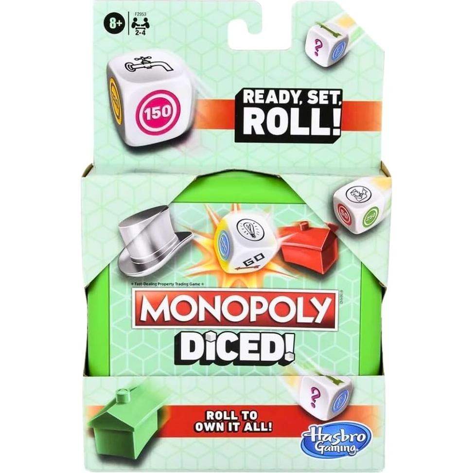 Juego de Mesa Monopoly Diced Hasbro - Portátil y Rápido