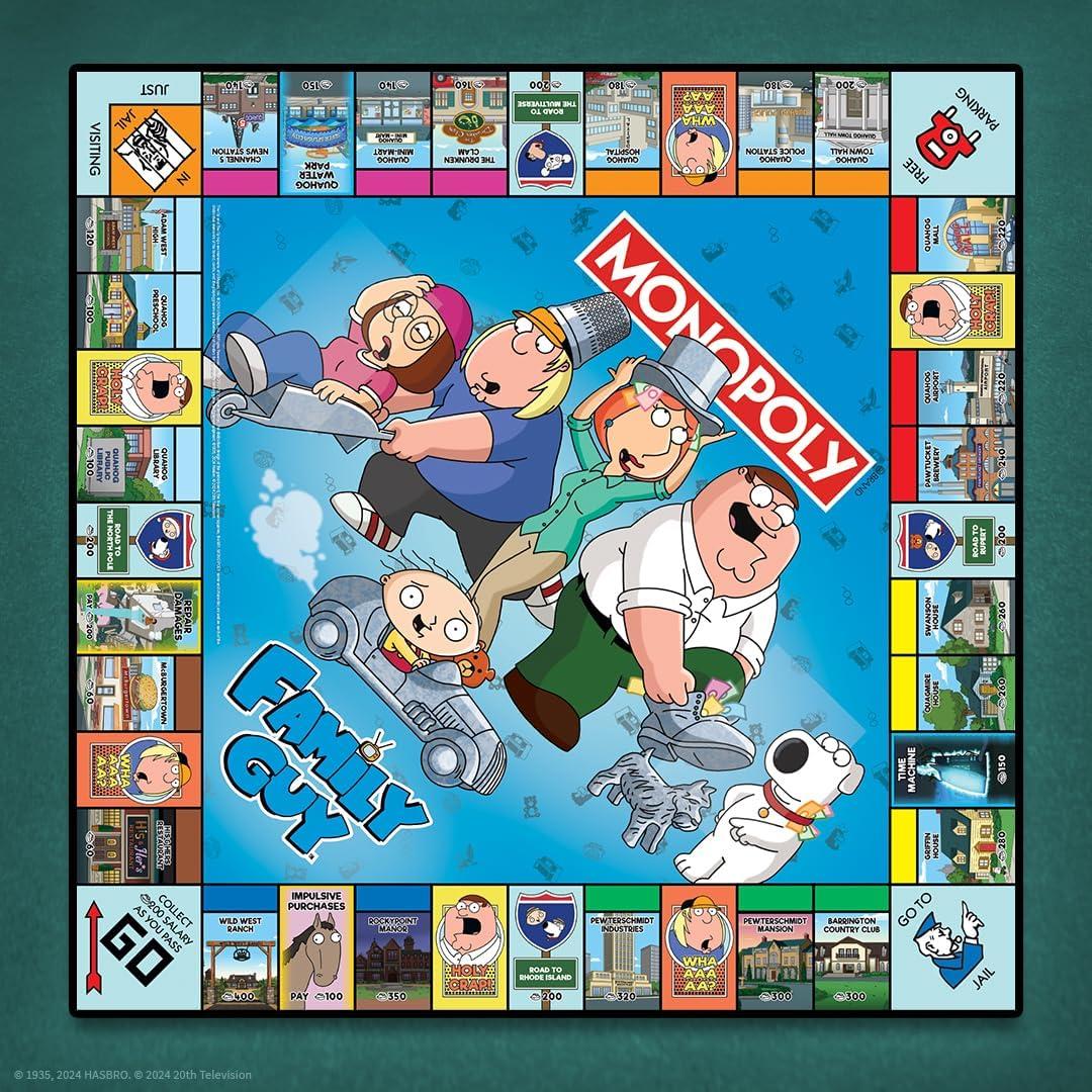 Monopoly Family Guy - Juego de Mesa en Español, 2-6 Jugadores