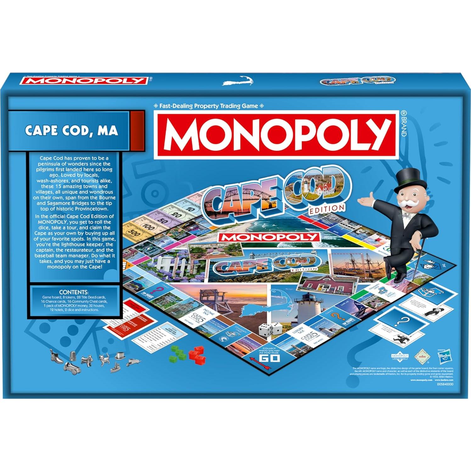 Monopoly Edición Cape Cod - Juego de Mesa Familiar 2-6 Jugadores