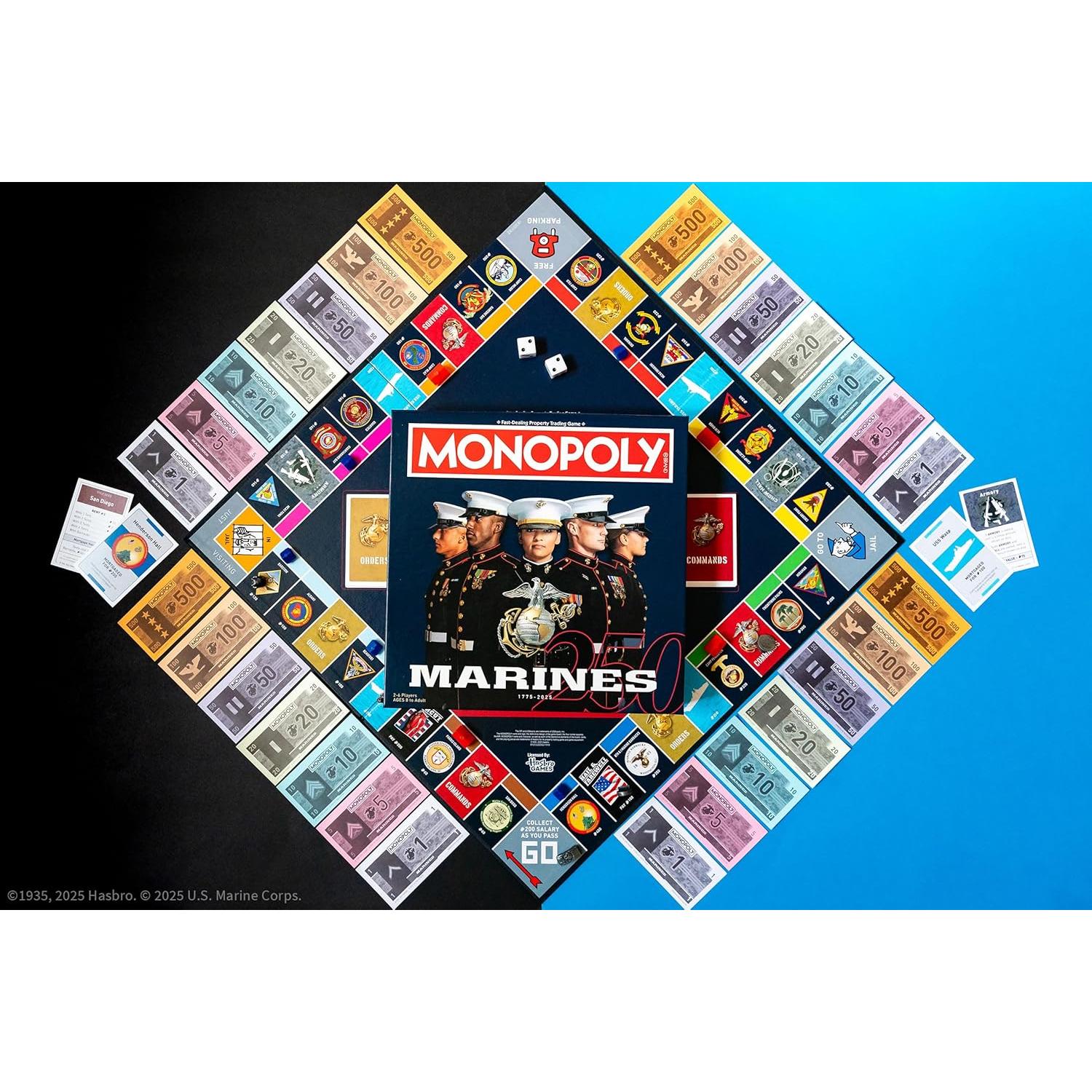 Monopoly Marines 250 Aniversario - Juego de Mesa Oficial