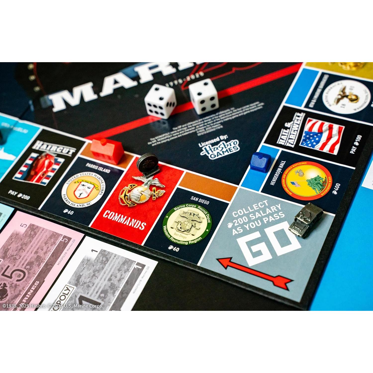 Monopoly Marines 250 Aniversario - Juego de Mesa Oficial